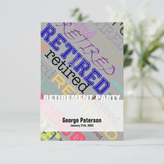 Uitnodiging 1 van de partij die op de douaneafloss (Staand voorkant)