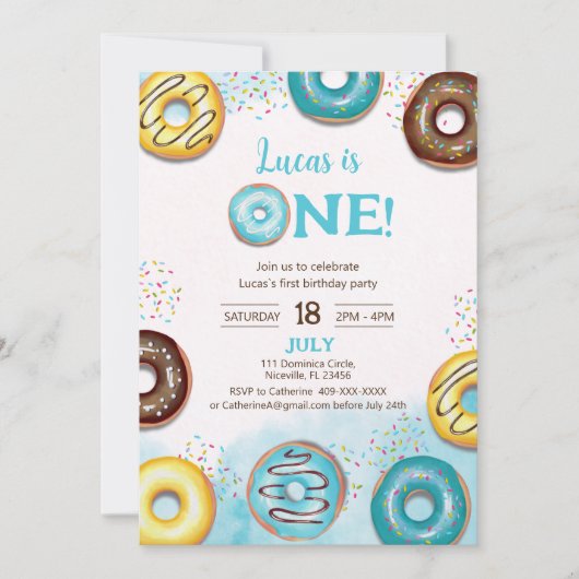 Uitnodiging 1e verjaardag (Voorkant)