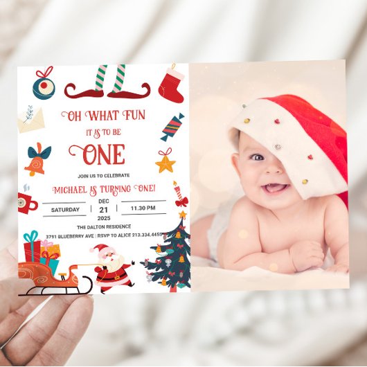 Uitnodiging 1e verjaardag foto