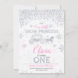 Uitnodiging 1e verjaardag WInter Prinses Glitters