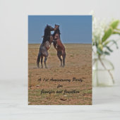 Uitnodiging 1e verjaardagsfeest Dansende paarden (Staand voorkant)