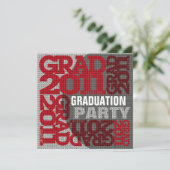 Uitnodiging 2011 Red 3 van de Graduation Party (Staand voorkant)