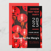 Uitnodiging 2023 voor nieuwjaarsfeest in China (Voorkant / Achterkant)