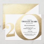 Uitnodiging 20-jarig bedrijfsjubileum (Voorkant / Achterkant)