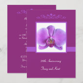 Uitnodiging 20-jarig huwelijksfeest Orchidee (Voorkant / Achterkant)