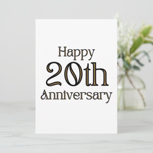 Uitnodiging 20-jarig jubileum (Staand voorkant)