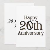 Uitnodiging 20-jarig jubileum (Voorkant / Achterkant)
