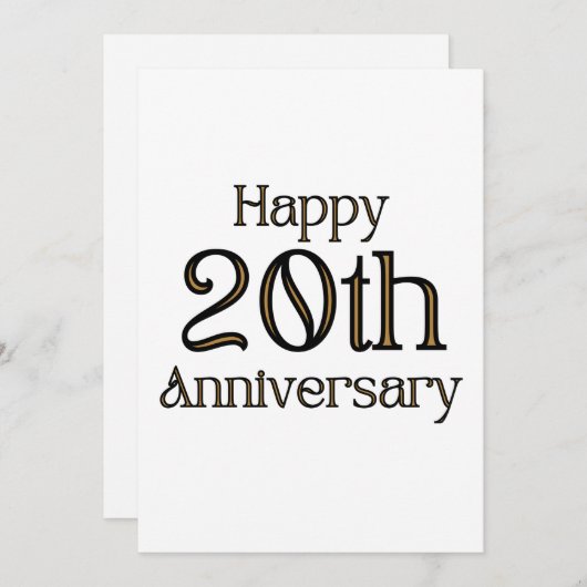 Uitnodiging 20-jarig jubileum (Voorkant / Achterkant)