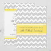 Uitnodiging 20-jarig jubileum geelgrijze Chevron (Voorkant / Achterkant)