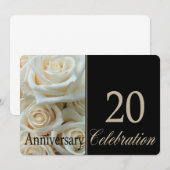 Uitnodiging 20-jarig jubileum roos (Voorkant / Achterkant)