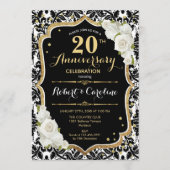 Uitnodiging 20-jarig jubileum - Zwart Wit Goud (Voorkant)