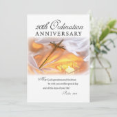 Uitnodiging 20e ordinatie Jubileum, kruis kan (Staand voorkant)