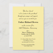 Uitnodiging 20e ordinatie Jubileum, kruis kan (Achterkant)