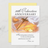 Uitnodiging 20e ordinatie Jubileum, kruis kan (Voorkant / Achterkant)