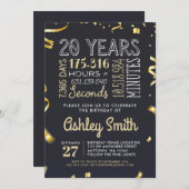 Uitnodiging 20e verjaardag - 20 uur seconden (Voorkant / Achterkant)