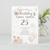 Uitnodiging 25 jaar verjaardag (Staand voorkant)