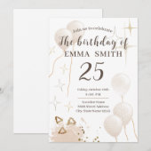 Uitnodiging 25 jaar verjaardag (Voorkant / Achterkant)