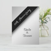 Uitnodiging 25-jarig huwelijksfeest (Staand voorkant)