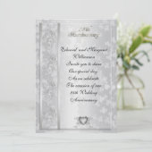 Uitnodiging 25-jarig huwelijksfeest elegant (Staand voorkant)