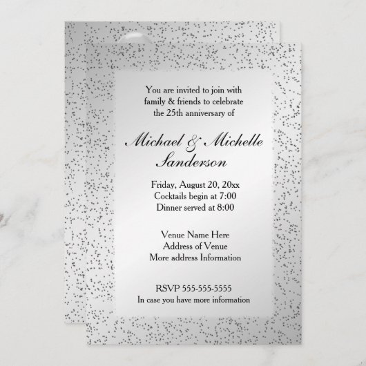Uitnodiging 25-jarig huwelijksjubileum (Voorkant / Achterkant)