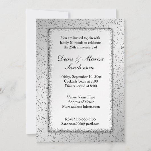 Uitnodiging 25-jarig huwelijksjubileum (Achterkant)