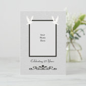 Uitnodiging 25-jarig huwelijksjubileum (Staand voorkant)