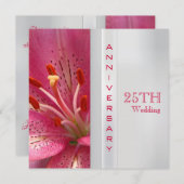 Uitnodiging 25-jarig huwelijksjubileum (Voorkant / Achterkant)