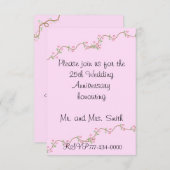 Uitnodiging 25-jarig huwelijksjubileum (Voorkant / Achterkant)