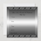 Uitnodiging 25-jarig huwelijksjubileum feest Zilve (Achterkant)