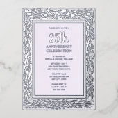 Uitnodiging 25-jarig huwelijksjubileum Zilveren bl (Voorkant)