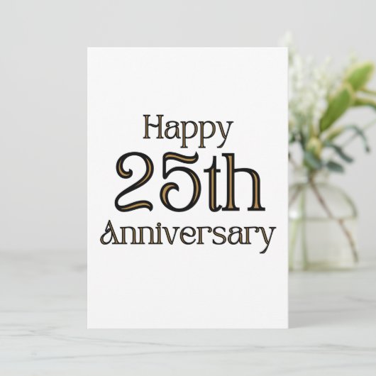 Uitnodiging 25-jarig jubileum (Staand voorkant)