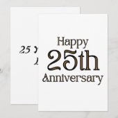 Uitnodiging 25-jarig jubileum (Voorkant / Achterkant)