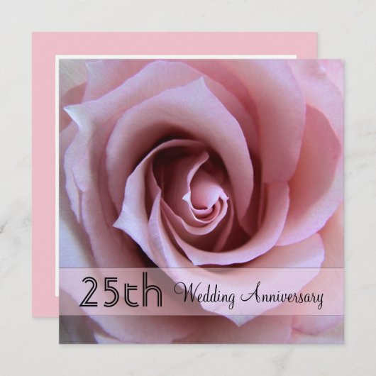 Uitnodiging 25-jarig jubileum Esperanza-roos (Voorkant / Achterkant)