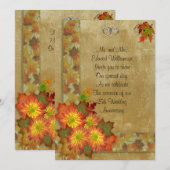 Uitnodiging 25-jarig jubileum herfstthema (Voorkant / Achterkant)