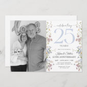 Uitnodiging 25-jarig jubileum met foto van wilde b (Voorkant / Achterkant)