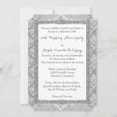 Uitnodiging 25-jarig jubileum | NEP Zilver Glitter (Voorkant)