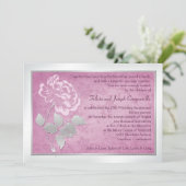 Uitnodiging 25-jarig jubileum Roze Pioen (Staand voorkant)