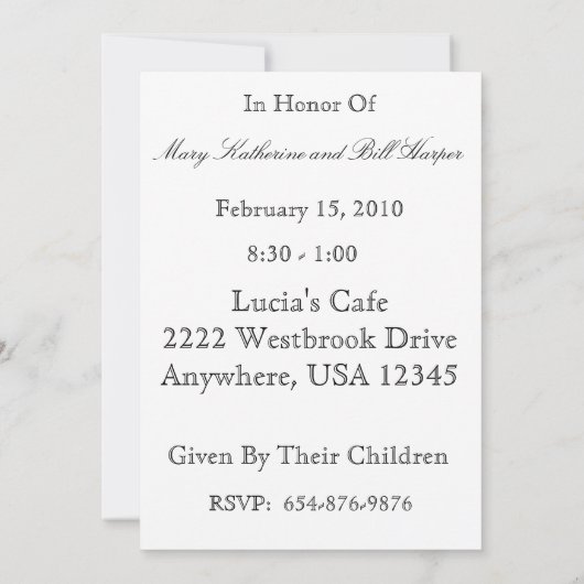 Uitnodiging 25-jarig jubileumfeest (Achterkant)