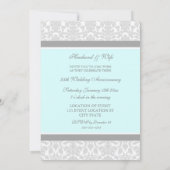 Uitnodiging 25-jarig jubileumfeest Blue Gray Damas (Achterkant)