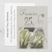 Uitnodiging 25-jarig jubileumfeest - Calla's (Voorkant / Achterkant)