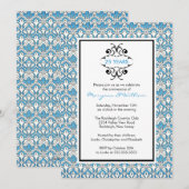 Uitnodiging 25-jarig jubileumfeest Turquoise Damas (Voorkant / Achterkant)