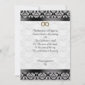 Uitnodiging 25-jarig jubileumfeest zwart en wit (Achterkant)