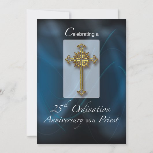 Uitnodiging 25-jarig priesterwijdingjubileum (Voorkant)