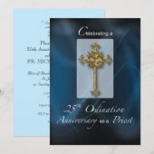 Uitnodiging 25-jarig priesterwijdingjubileum (Voorkant / Achterkant)