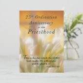 Uitnodiging 25-jarig priesterwijdingjubileum (Staand voorkant)