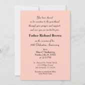 Uitnodiging 25e ordinatie Jubileum, kruis kan (Achterkant)