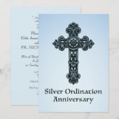 Uitnodiging 25e priesterwijding jubileum (Voorkant / Achterkant)