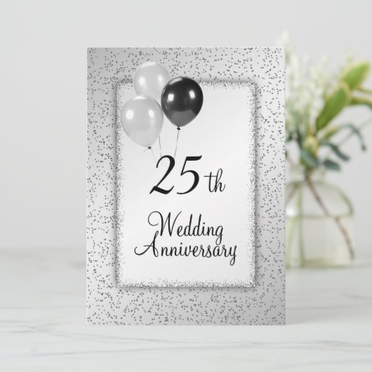 Uitnodiging 25e trouwdag (Staand voorkant)