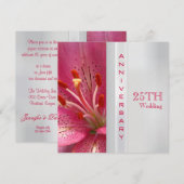 Uitnodiging 25e trouwdag verjaardag (Voorkant / Achterkant)