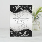 Uitnodiging 25e trouwdag verjaardag vintage (Staand voorkant)